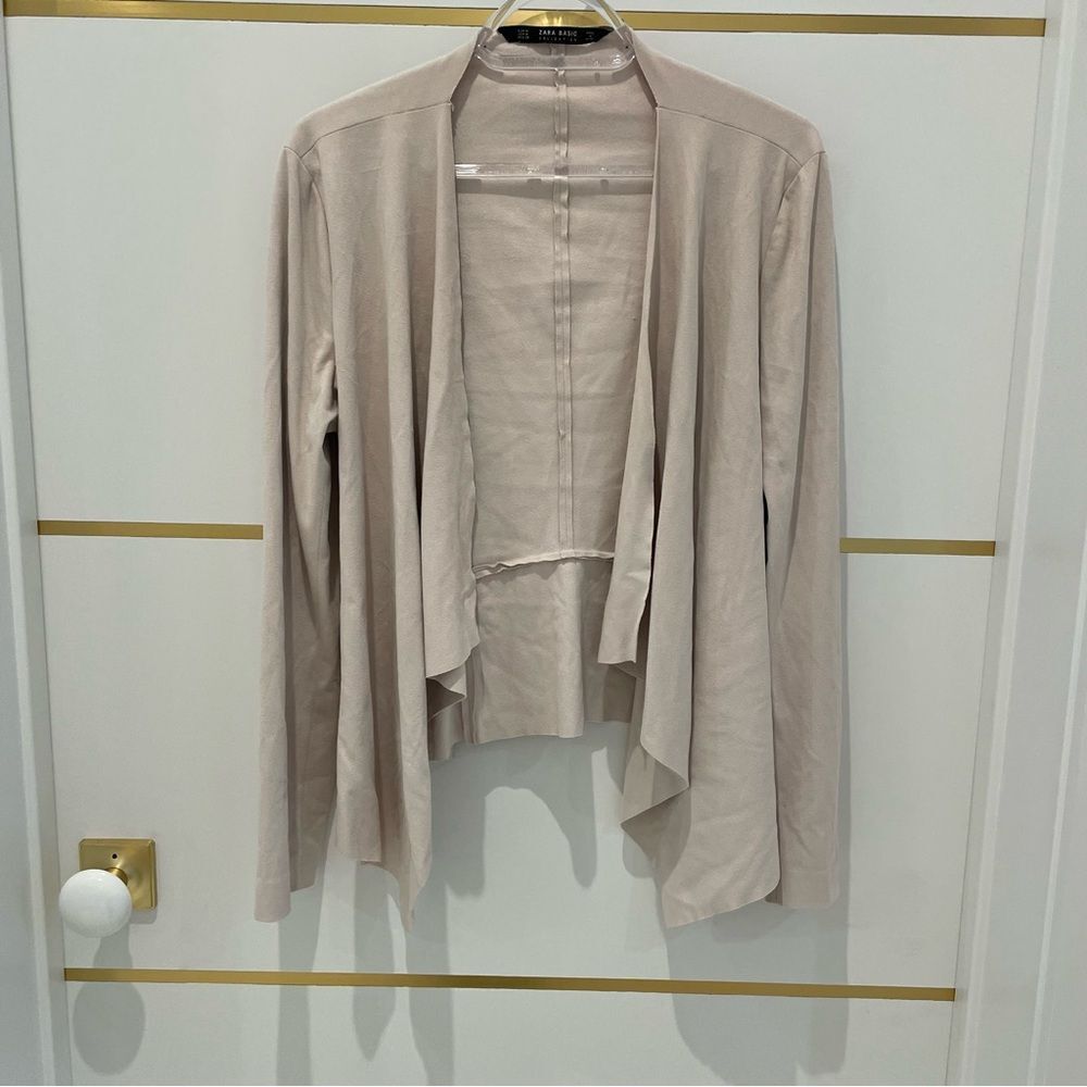 NEED TAG ZARA Blush Open Front Drape  Lightweight Jacket